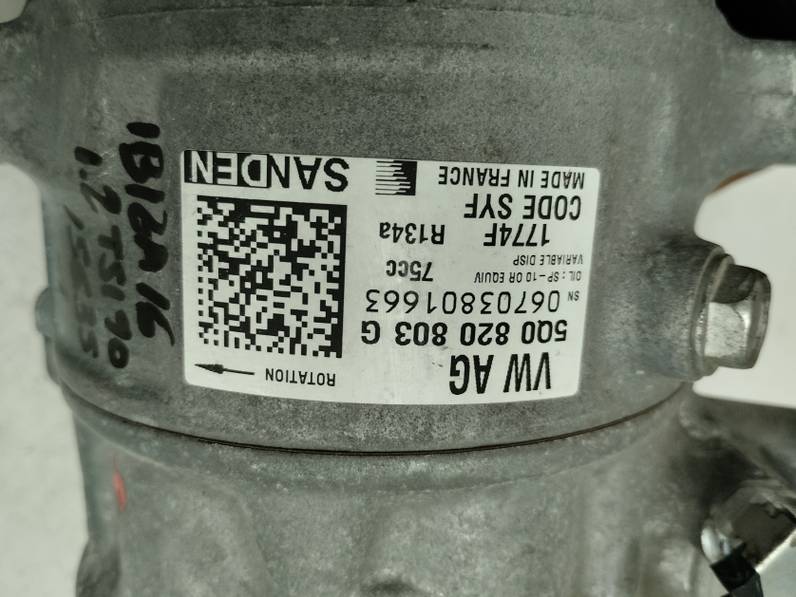 COMPRESOR AIRE ACONDICIONADO SEAT IBIZA 2016 1.2 TSI (90 CV)