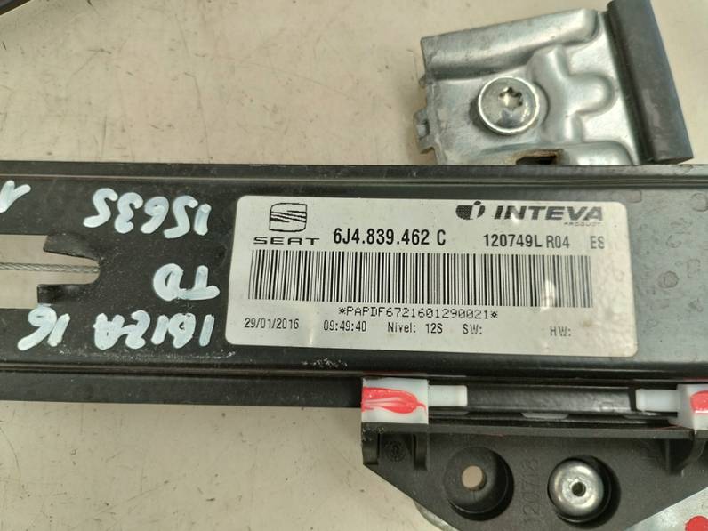 ELEVALUNAS TRASERO DERECHO SEAT IBIZA 2016 1.2 TSI (90 CV)