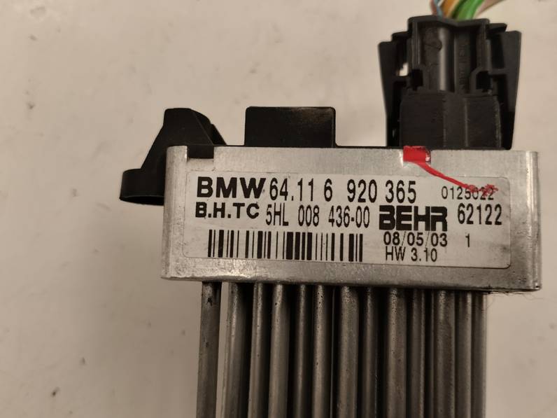 RESISTENCIA CALEFACCION BMW SERIE 3 COMPACT 2003 2.0 16V D (150 CV)