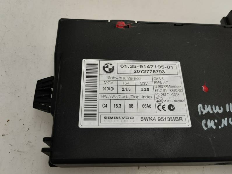 MODULO ELECTRONICO BMW SERIE 1 BERLINA 2007 2.0 TURBODIESEL (143 CV)