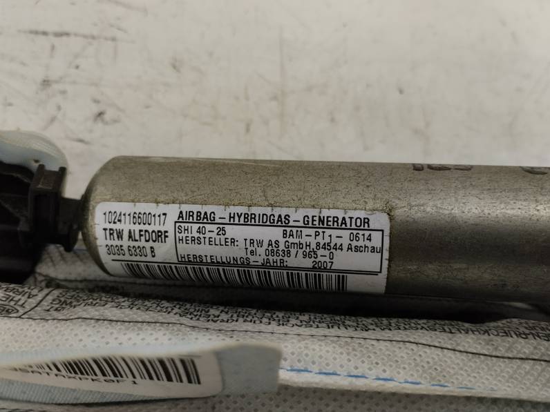 AIRBAG CORTINA DELANTERO IZQUIERDO BMW SERIE 1 BERLINA 2007 2.0 TURBODIESEL (143 CV)