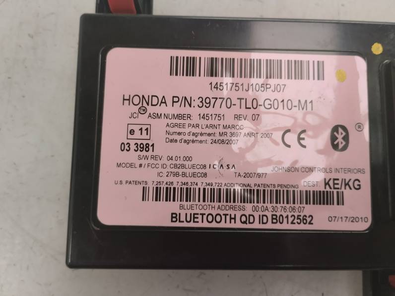 MODULO ELECTRONICO HONDA ACCORD BERLINA 2011 2.0 (156 CV)