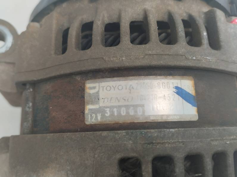 ALTERNADOR TOYOTA COROLLA VERSO 2006 2.2 TURBODIESEL (136 CV)