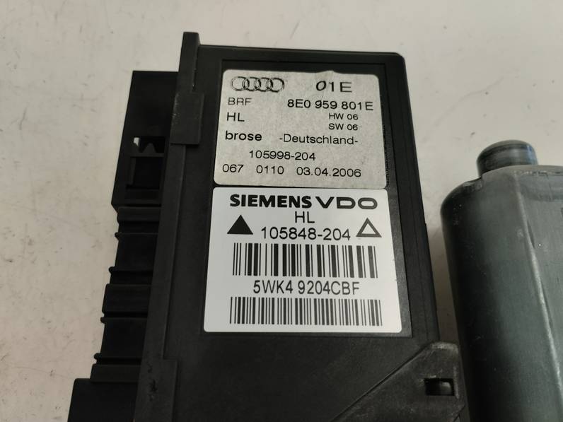 MOTOR ELEVALUNAS TRASERO IZQUIERDO AUDI A4 BERLINA 2006 2.0 TDI (140 CV)