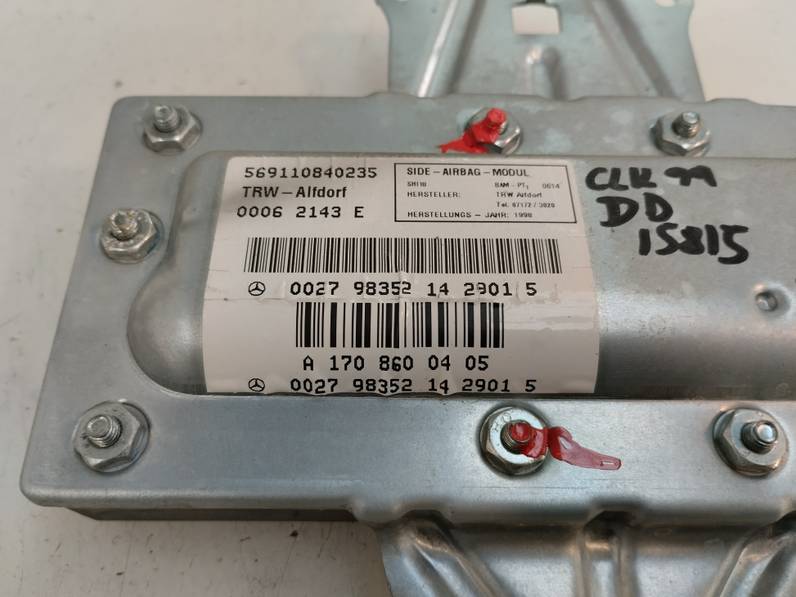 AIRBAG DELANTERO DERECHO MERCEDES CLASE CLK COUPE 1999 2.0 16V (136 CV)