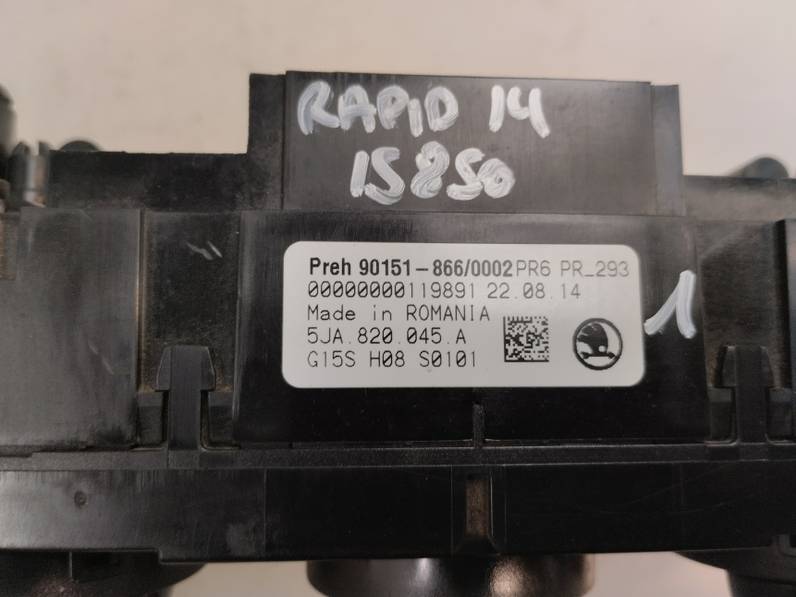 MANDO CALEFACCION AIRE ACONDICIONADO SKODA RAPID 2014 1.2 8V TSI (86 CV)