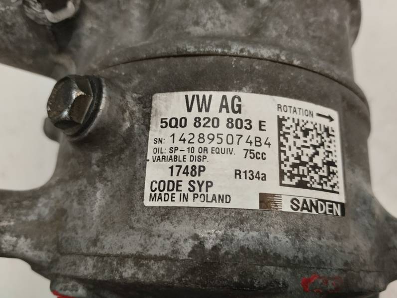 COMPRESOR AIRE ACONDICIONADO SKODA RAPID 2014 1.2 8V TSI (86 CV)