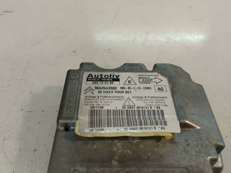 CENTRALITA AIRBAG CITROEN C4 BERLINA 2009 1.6 16V HDI (90 CV)