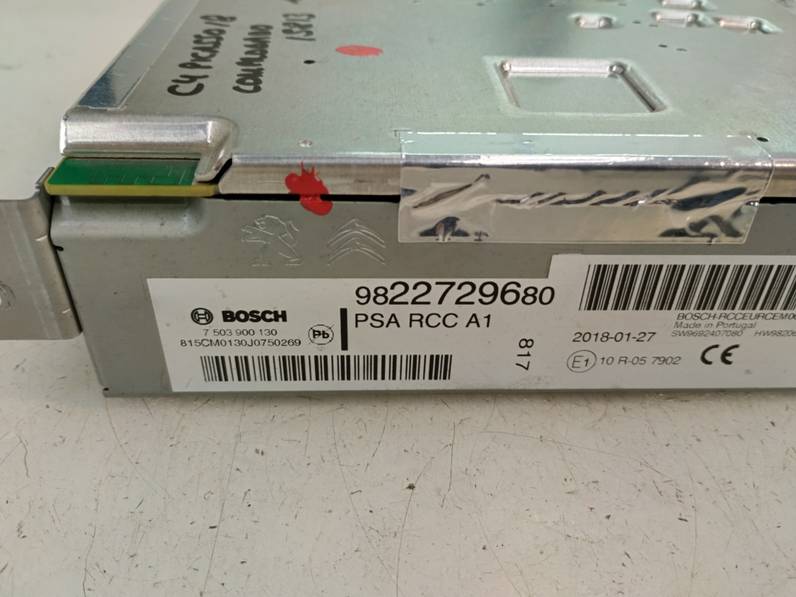 SISTEMA AUDIO RADIO CD CITROEN C4 PICASSO 2018 1.2 12V E-THP / PURETECH (131 CV)