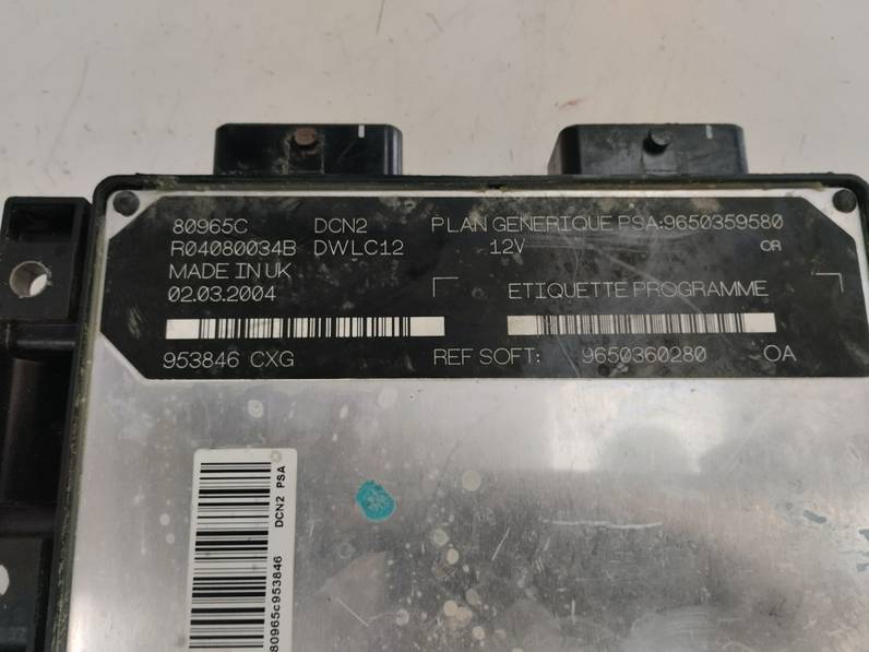 CENTRALITA MOTOR UCE PEUGEOT PARTNER 2004 1.9 D (69 CV)