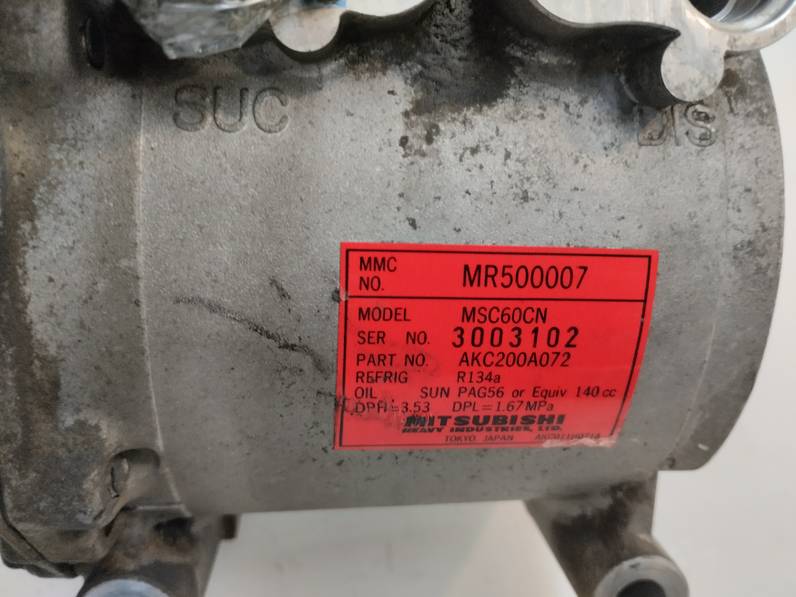 COMPRESOR AIRE ACONDICIONADO MITSUBISHI CARISMA BERLINA 5 2000 1.6 (99 CV)