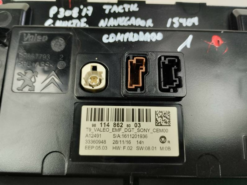 PANTALLA MULTIFUNCION PEUGEOT 308 2017 1.2 12V E-THP (131 CV)