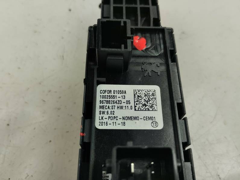 MANDO ELEVALUNAS DELANTERO IZQUIERDO PEUGEOT 308 2017 1.2 12V E-THP (131 CV)