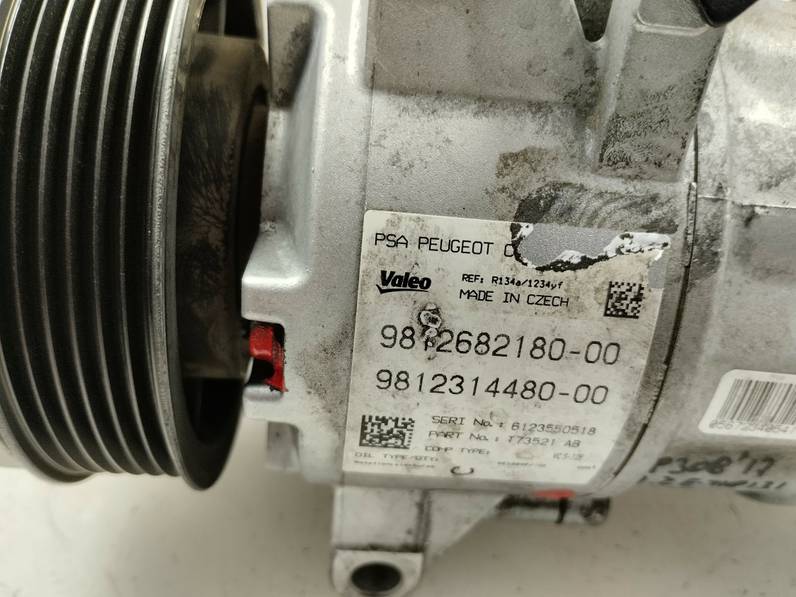 COMPRESOR AIRE ACONDICIONADO PEUGEOT 308 2017 1.2 12V E-THP (131 CV)