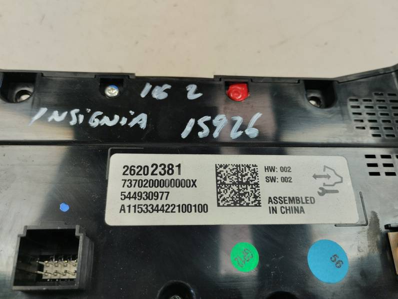 MANDO CLIMATIZADOR OPEL INSIGNIA BERLINA 2016 1.6 CDTI DPF (136 CV)