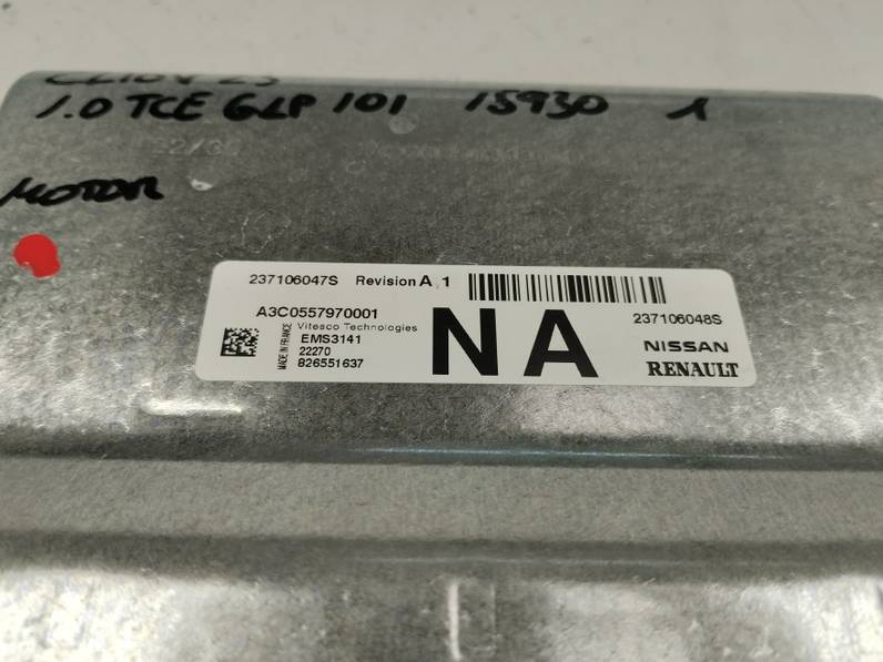 CENTRALITA MOTOR UCE RENAULT CLIO V 2023 1.0 TCE BIVALENT. GASOLINA / GPL (101 CV)