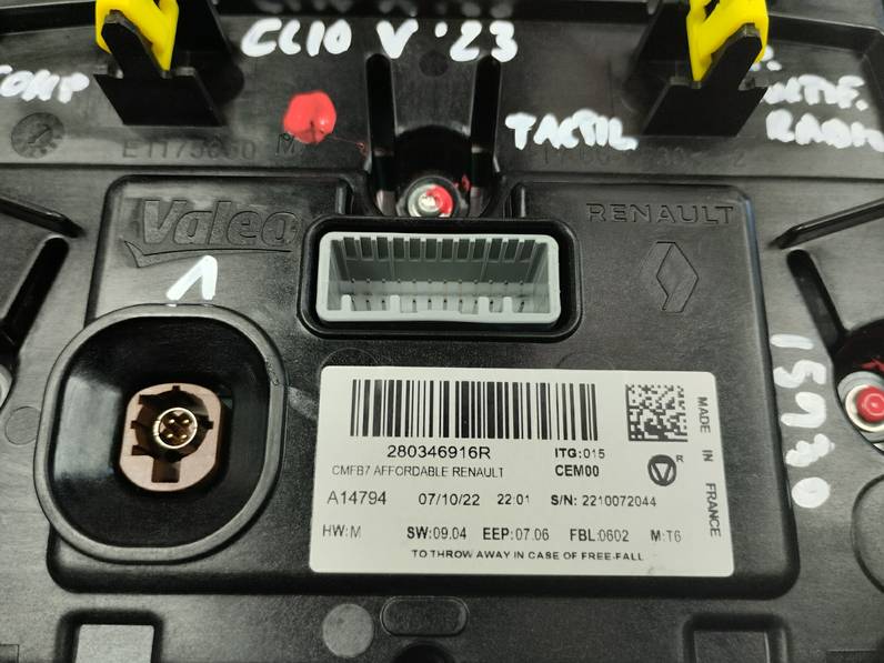PANTALLA MULTIFUNCION RENAULT CLIO V 2023 1.0 TCE BIVALENT. GASOLINA / GPL (101 CV)