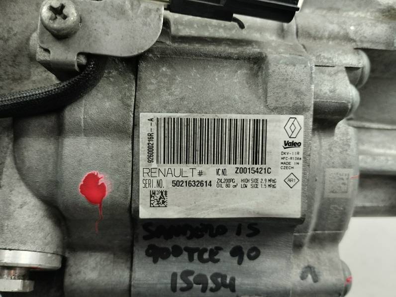 COMPRESOR AIRE ACONDICIONADO DACIA SANDERO 2015 0.9 TCE (90 CV)