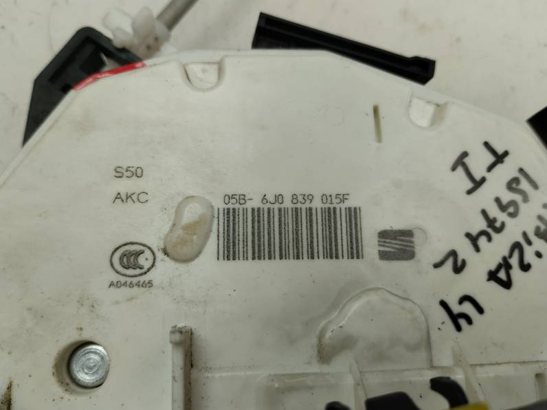 CERRADURA PUERTA TRASERA IZQUIERDA SEAT IBIZA 2014 1.2 TSI (86 CV)