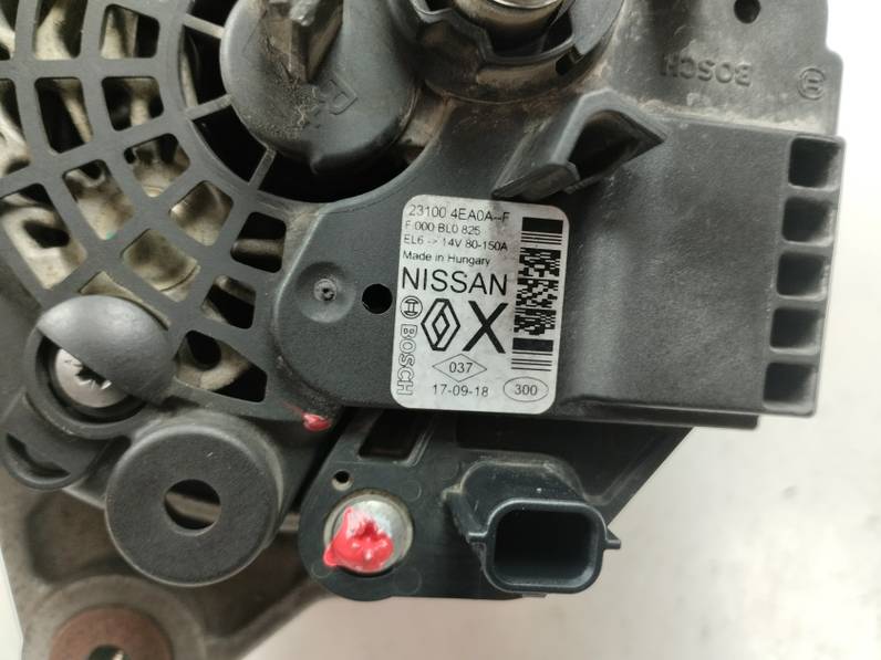 ALTERNADOR NISSAN QASHQAI 2017 1.5 TURBODIESEL (110 CV)