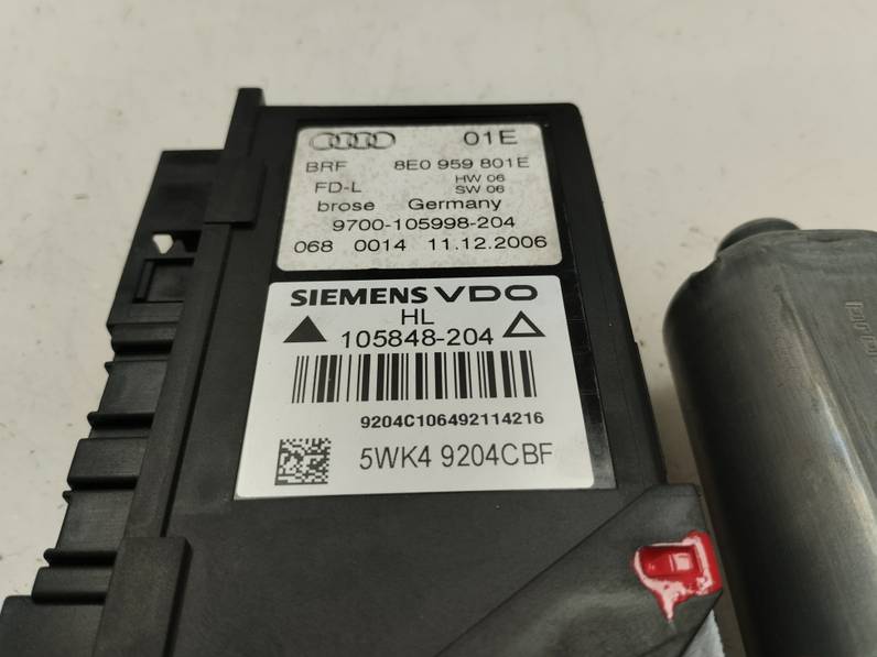 MOTOR ELEVALUNAS TRASERO IZQUIERDO AUDI A4 BERLINA 2007 2.0 20V (131 CV)