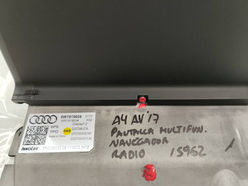 PANTALLA MULTIFUNCION AUDI A4 AVANT 2017 2.0 16V TDI (150 CV)