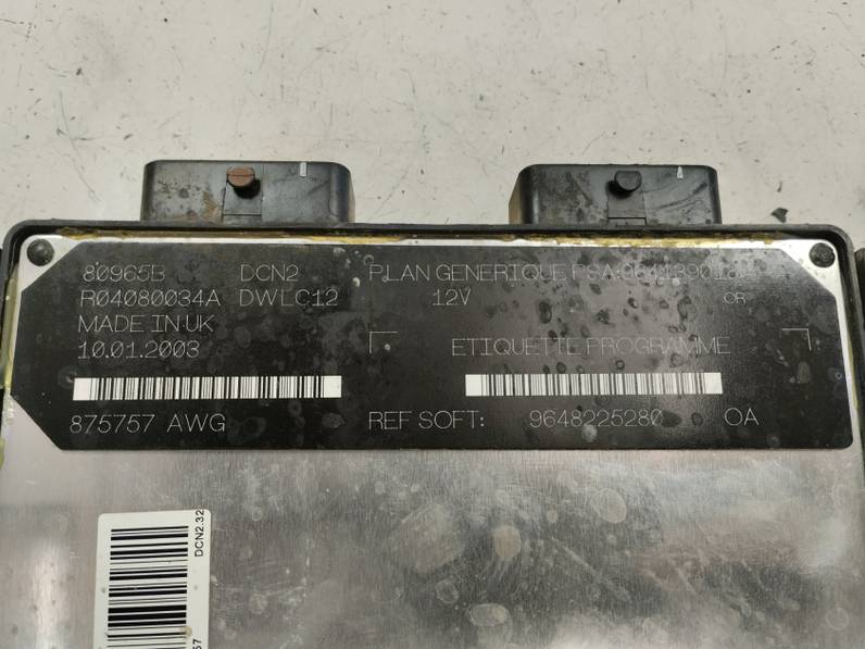 CENTRALITA MOTOR UCE PEUGEOT PARTNER 2006 2.0 HDI (90 CV)