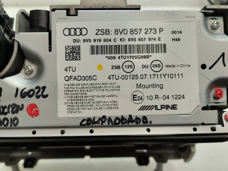 PANTALLA MULTIFUNCION AUDI A3 2017 1.5 16V TSI ACT (150 CV)