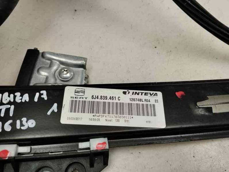 ELEVALUNAS TRASERO IZQUIERDO SEAT IBIZA 2017 1197 (90 CV)