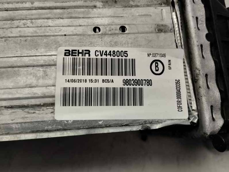 INTERCOOLER DS 3 2018 MOTOR 1.2 LTR - PURE TECH (110 CV)