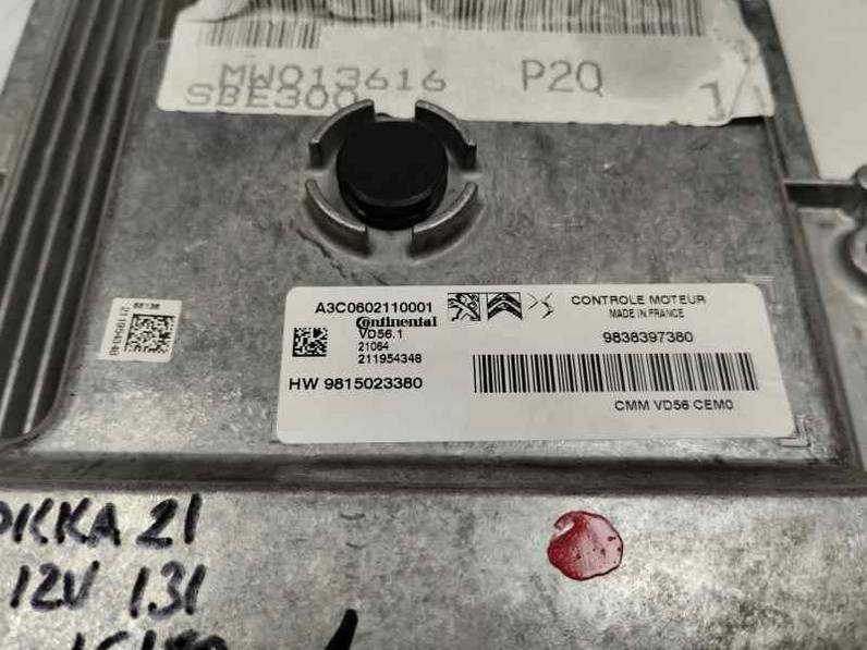 CENTRALITA MOTOR UCE OPEL MOKKA B 2021 1.2 - 96 KW (131 CV)