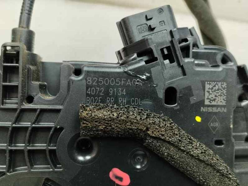 CERRADURA PUERTA TRASERA DERECHA NISSAN MICRA V 2019 1.0 LTR - 74 KW (101 CV)