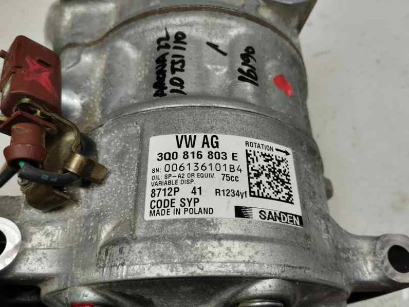 COMPRESOR AIRE ACONDICIONADO SEAT ARONA 2022 1.0 ECO TSI (110 CV)