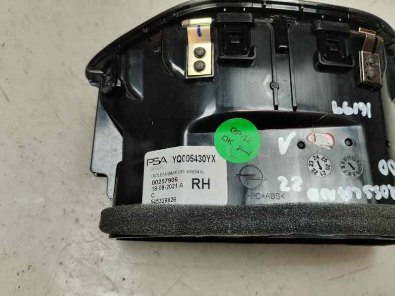 REJILLA AIREADORA OPEL CROSSLAND 2022 1.2 GAS MT6 S/S (110 CV)