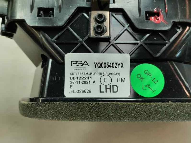 REJILLA AIREADORA OPEL CROSSLAND 2022 1.2 GAS MT6 S/S (110 CV)