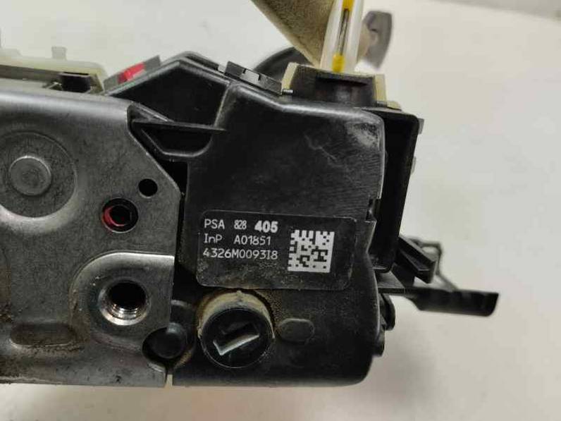 CERRADURA PUERTA DELANTERA DERECHA PEUGEOT PARTNER TEPEE 2016 1.6 HDI - 99 CV (99 CV)