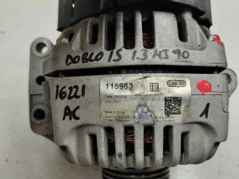 ALTERNADOR FIAT DOBLO II 2015 1.3 16V JTD (90 CV)