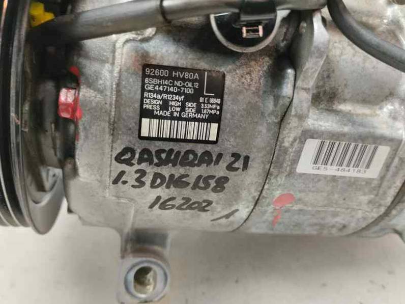 COMPRESOR AIRE ACONDICIONADO NISSAN QASHQAI 2021 1.3 DIG T GASOLINA (158 CV)