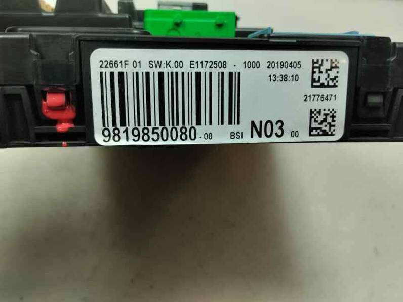 CAJA RELES FUSIBLES PEUGEOT 2008 2019 1.2 VTI