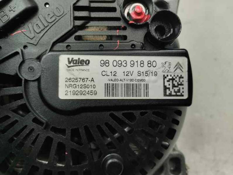 ALTERNADOR PEUGEOT 2008 2019 1.2 VTI