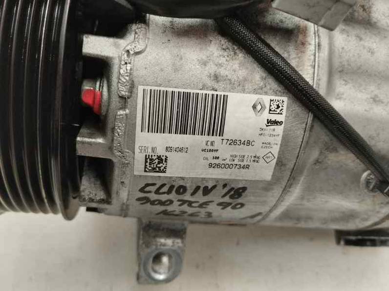 COMPRESOR AIRE ACONDICIONADO RENAULT CLIO IV 2018 0.9 TCE (90 CV)