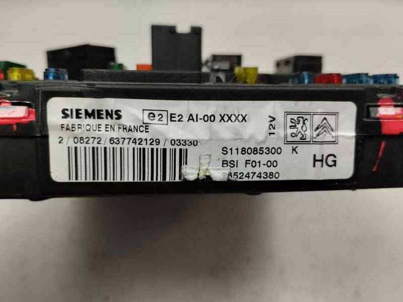 CAJA RELES FUSIBLES CITROEN C2 2004 1.6 16V (109 CV)