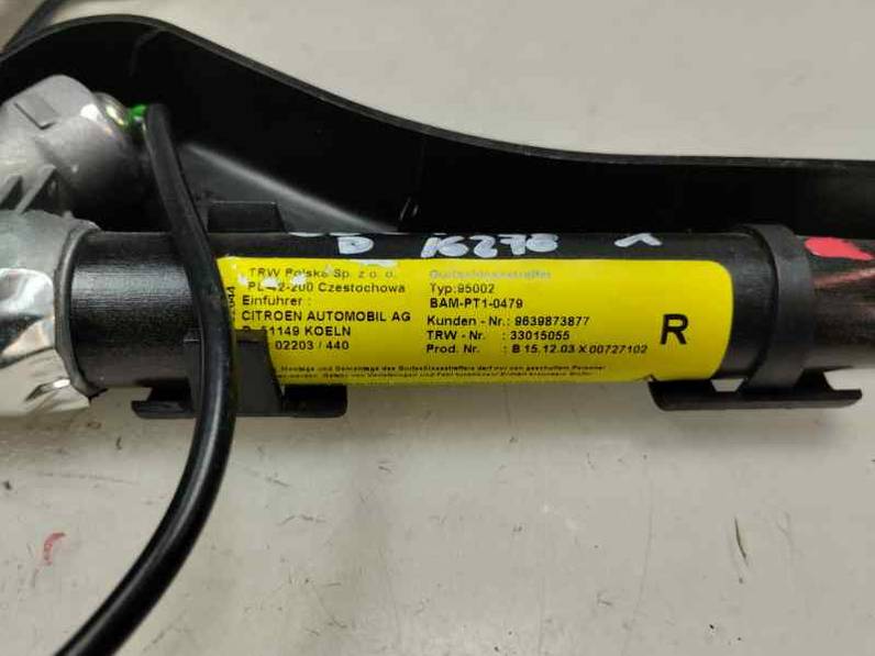 CINTURON SEGURIDAD DELANTERO DERECHO CITROEN C2 2004 1.6 16V (109 CV)