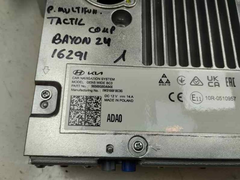 PANTALLA MULTIFUNCION HYUNDAI BAYON 2024 1.2 GASOLINA