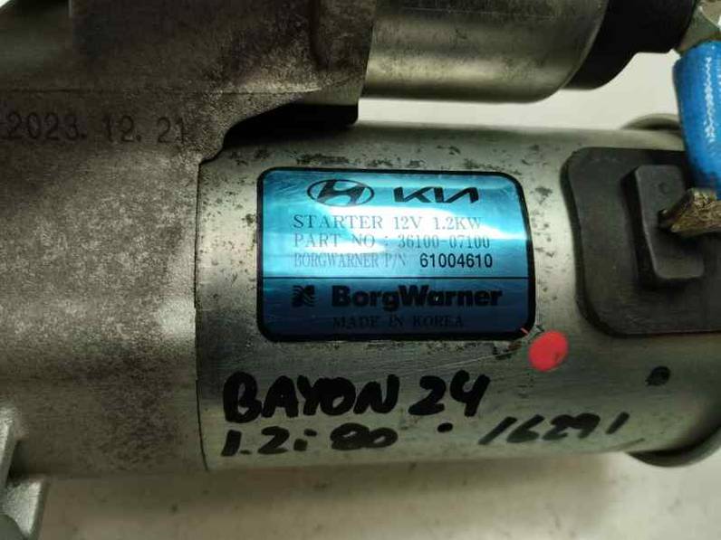 MOTOR ARRANQUE HYUNDAI BAYON 2024 1.2 GASOLINA