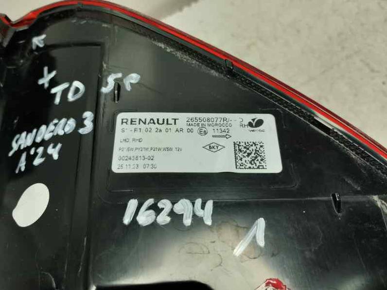 PILOTO TRASERO DERECHO DACIA SANDERO III 2024 1.0 AUTOGAS