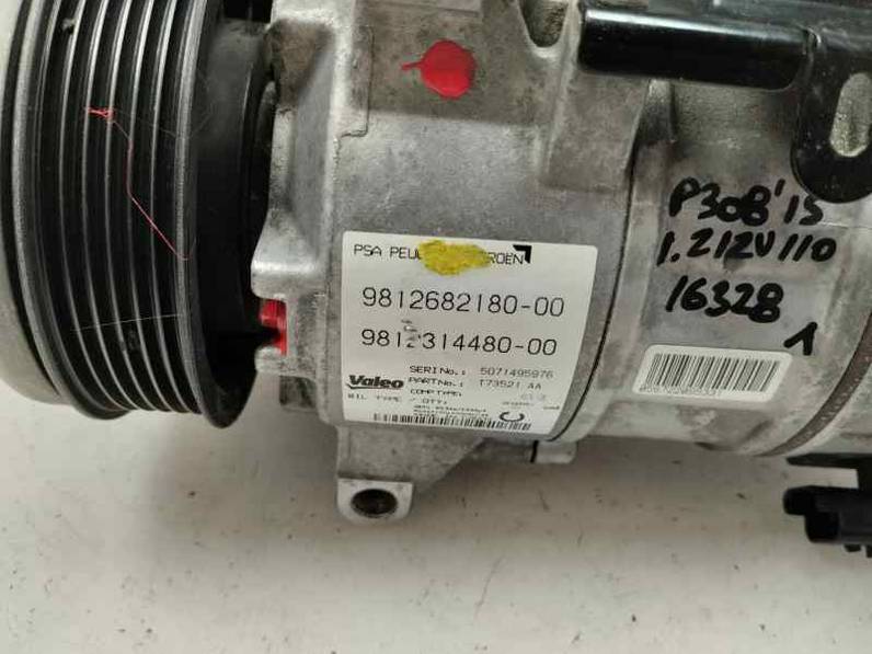 COMPRESOR AIRE ACONDICIONADO PEUGEOT 308 2015 1.2 GASOLINA