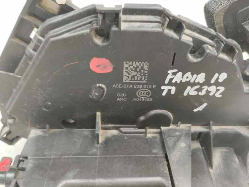 CERRADURA PUERTA TRASERA IZQUIERDA SKODA FABIA 2018 1.0 MPI 75 CV (75 CV)