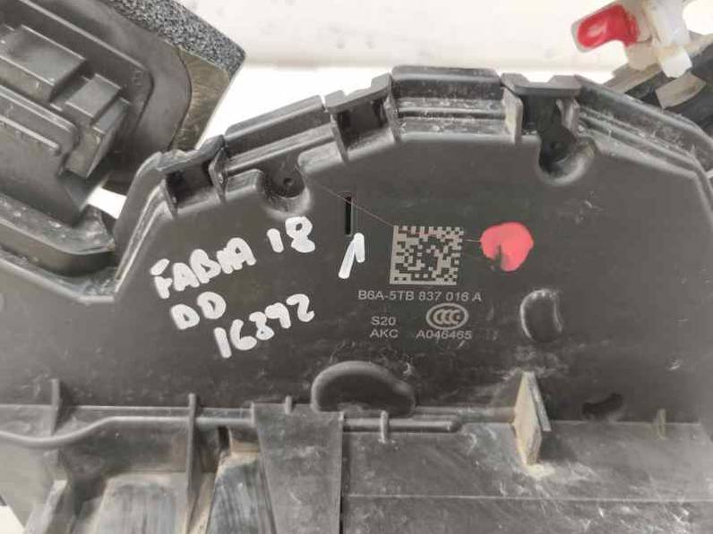 CERRADURA PUERTA DELANTERA DERECHA SKODA FABIA 2018 1.0 MPI 75 CV (75 CV)