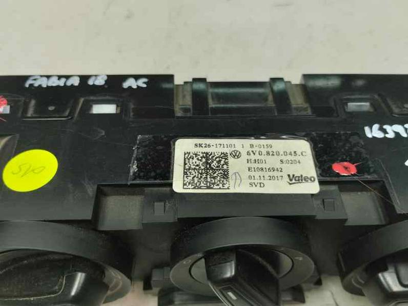 MANDO CALEFACCION AIRE ACONDICIONADO SKODA FABIA 2018 1.0 MPI 75 CV (75 CV)